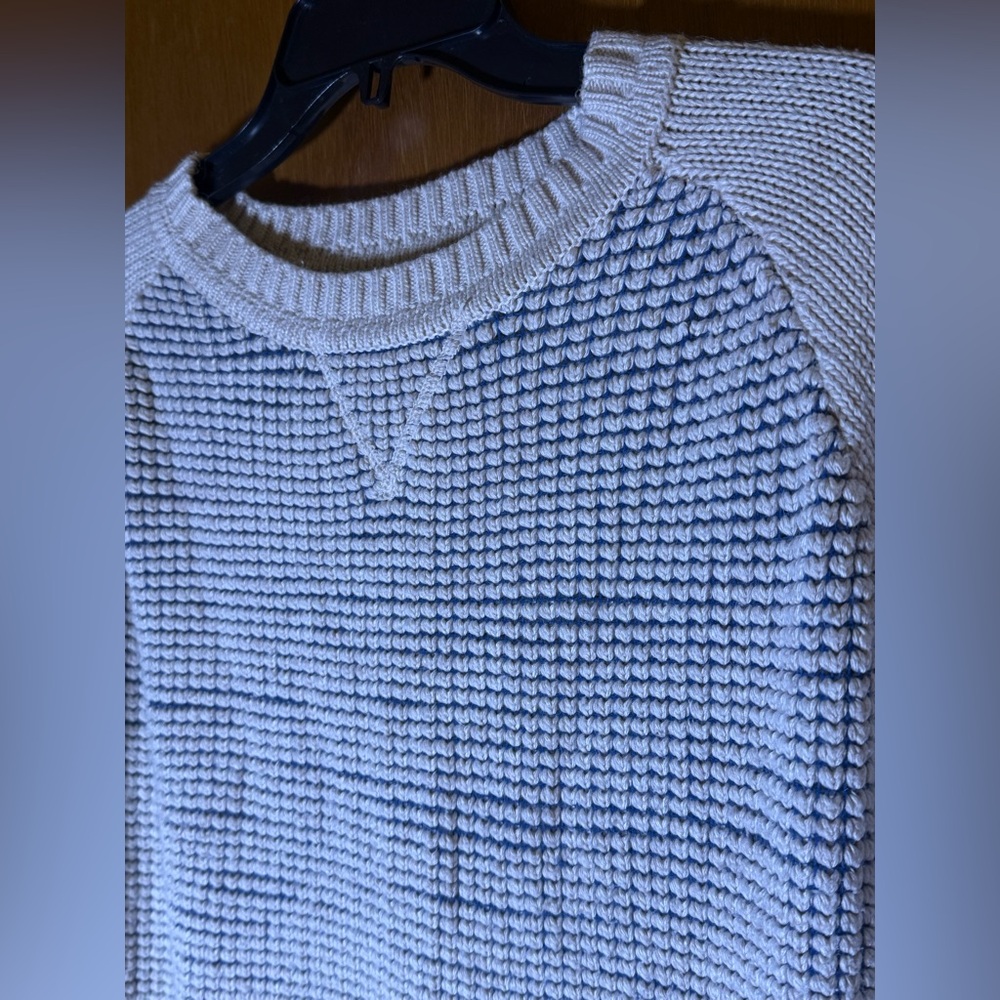 Market & Spruce Textured Light Blue Sweater - Picture 2 of 5